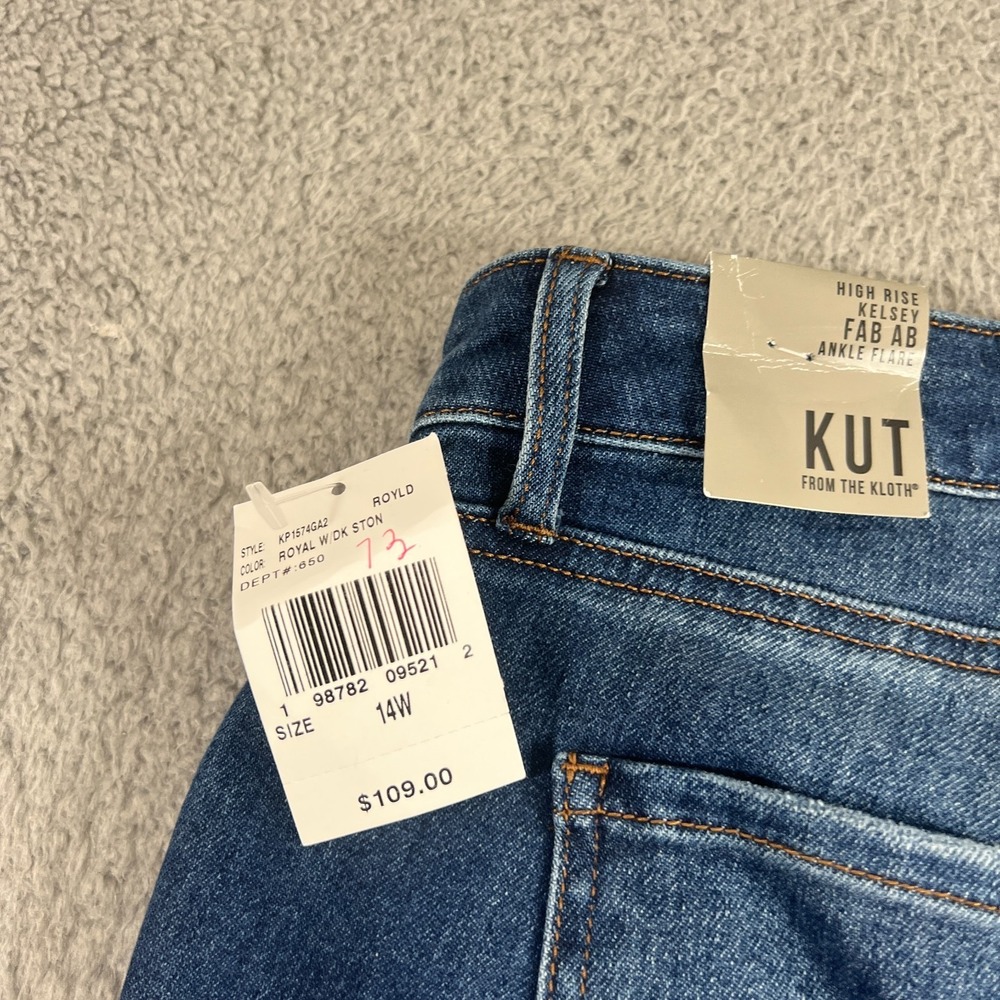 NWT Kut from the Kloth Kelsey Fab Ab Ankle Flare High Rise Womens 14W - Picture 12 of 13